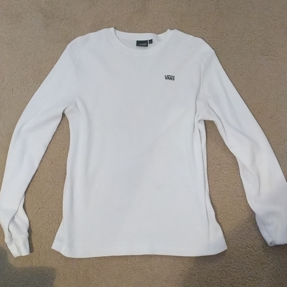 White long sleeve Vans thermal